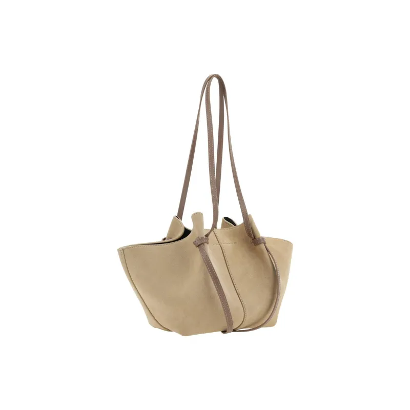 YUZEFI Calfskin One Shoulder Handbag Women's Sand-2