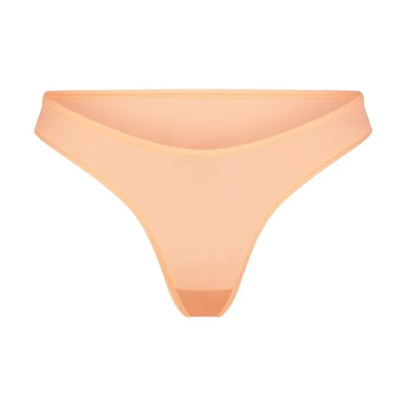 SKIMS FITS EVERYBODY DIPPED FRONT THONG Underpants Women's 1 Pack Faded Nectar-0