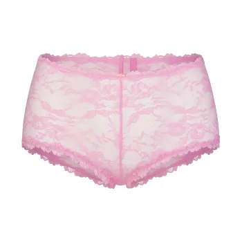 SKIMS STRETCH LACE BOY SHORT Boxer Shorts Women's 1 Pack Cotton Candy/Cotton Sugar