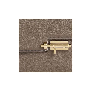 HERMES Verrou Mysore Goat Skin Handgun Bag Shoulder Bag Crossbody Bag Mini Women's 18 Etoupe Elephant Gray