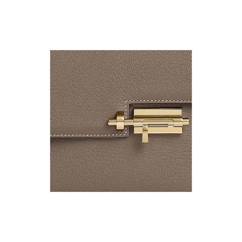HERMES Verrou Mysore Goat Skin Handgun Bag Shoulder Bag Crossbody Bag Mini Women's 18 Etoupe Elephant Gray-0
