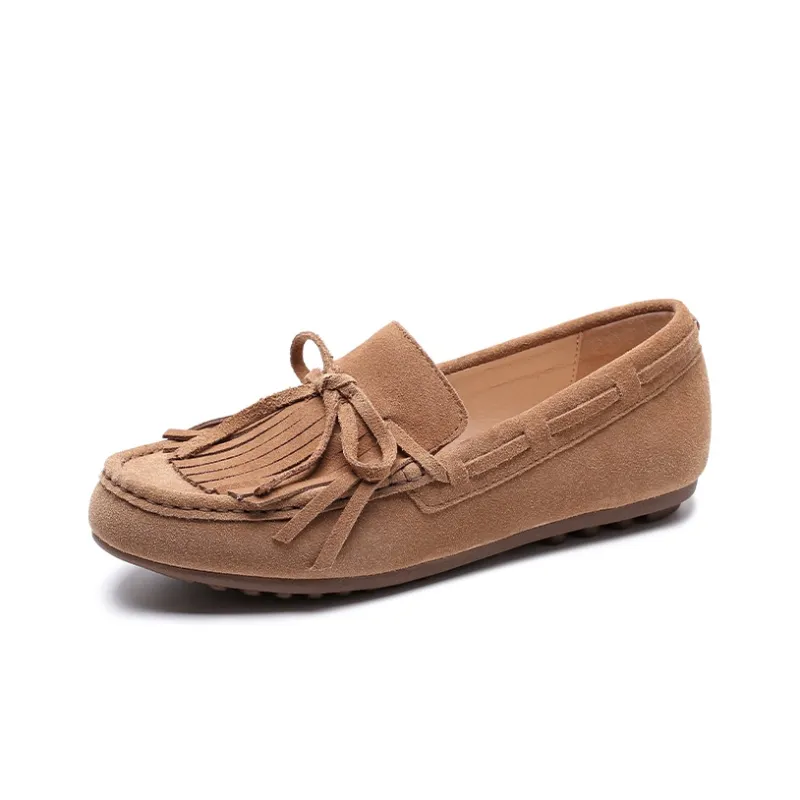 OZZEG Gommino Loafers Women's Brown-1