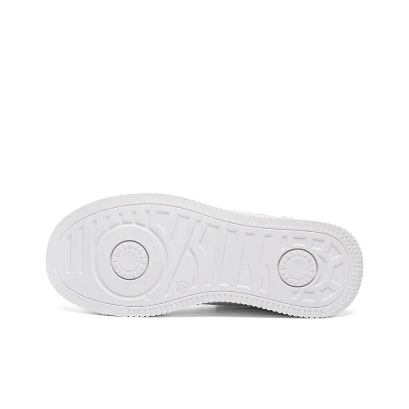 Warrior Students Casual White Sneakers Durable Lightweight And Breathable Low Top Skateboard Shoes Women's White Pink-3