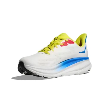 HOKA ONE ONE Clifton 9 Low Top Training Running Shoes Men's White Yellow