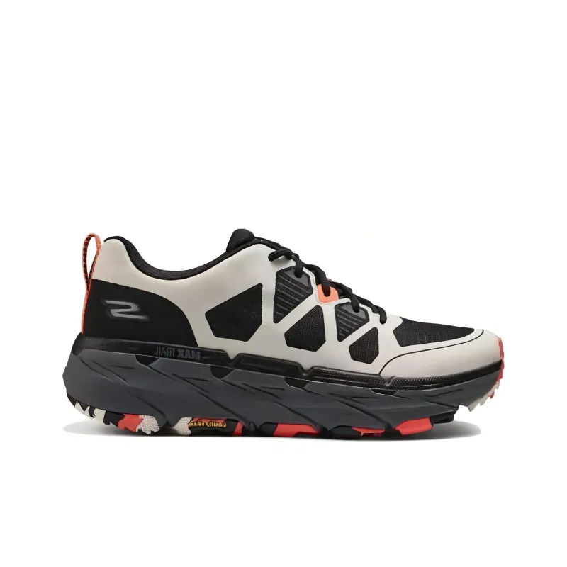 Skechers Max Cushioning Premier Anti-Slip Wear-Resistant Low-Top Running Shoes Men's Black White-1