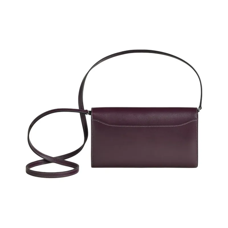 HERMES Constance Box Calfskin Wallet Women's 59 Raisin Grape Purple-1