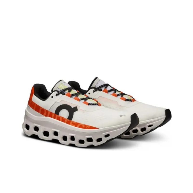 On Running CloudmOnster Undyed White Flame Women's-2