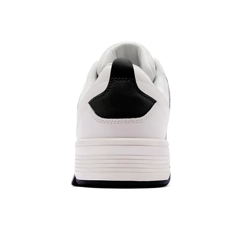 PONY Reverse Wrapping Anti Slip Shock Absorbing And Wear Resistant Low Top Skateboard Shoes Unisex Black White-3