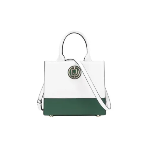 DEERE JACK Cow Split Leather Tote Bag Shopping Bag Shoulder Bag Crossbody Bag Handbag Medium Size Women's White & Green