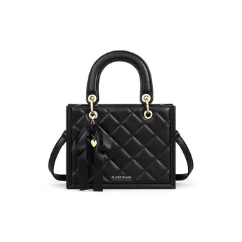 Kevin Cohen Cow Leather With Synthetic Leather Crossbody Bag Regular Women's Athenian Black