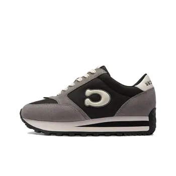 COACH Signature Low-Top Casual Shoes Women's Black Gray Color