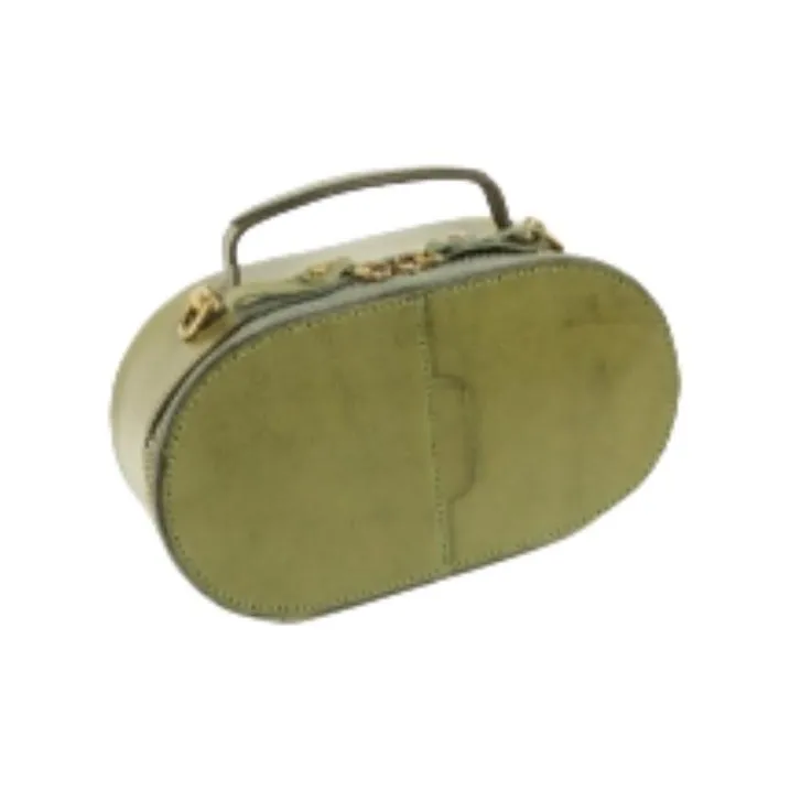 DEERE JACK Cow Leather X Crossbody Bag, Shoulder Bag Trumpets Women's Army Green-3