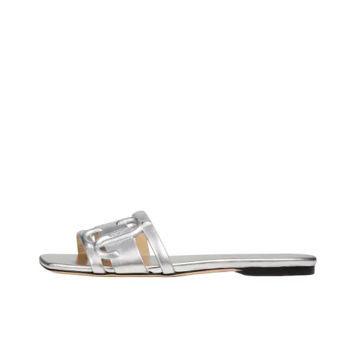 Jimmy Choo Slide Slippers Women's Silver