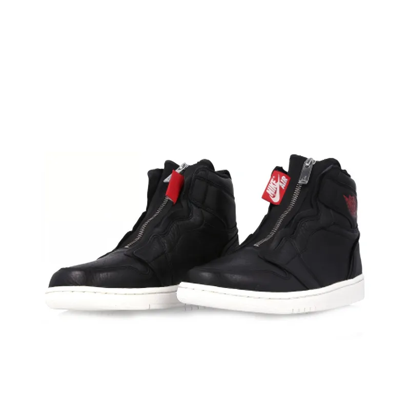 Jordan 1 Retro High Zip Black Gym Red Phantom Women's-2