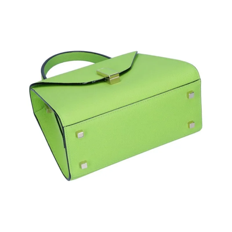 Valextra Calfskin Shoulder Bag, Crossbody Bag, Handbag Mini Women's Green-1