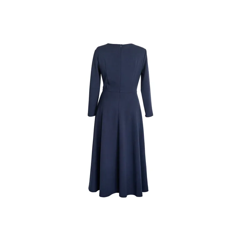 ROEYSHOUSE Long Sleeved Dress Women's Dark Blue-1