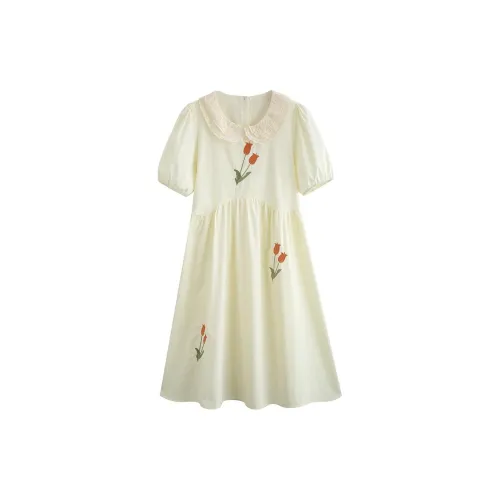 CHICCLO Short-Sleeved Dresses Women's Apricot