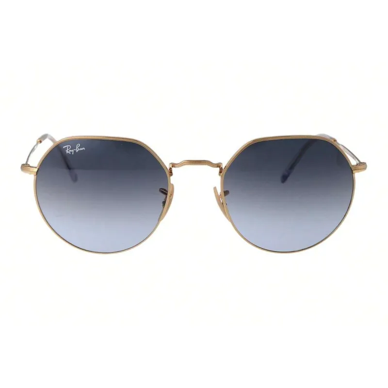 RayBan Metal Irregular Shape Sunglasses Women's Gold-1