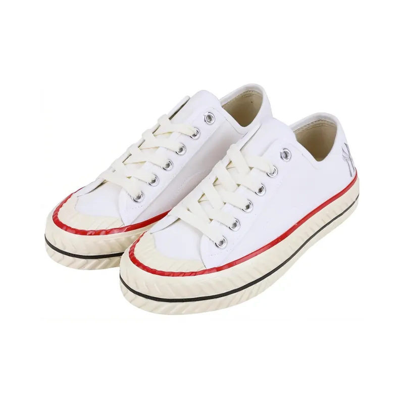 MLB Playball Origin Slip Resistant, Abrasion Resistant, Breathable, Lightweight Low Top Canvas Shoes Unisex White-1
