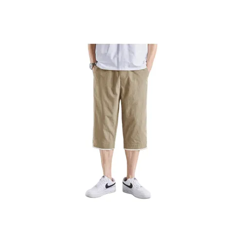 Tonlion Casual Shorts Men Khaki