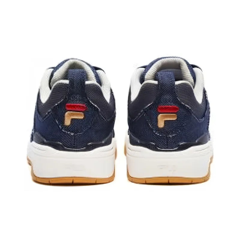 FILA FUSION Smash Low Top Vintage Basketball Shoes Men's Blue White-3
