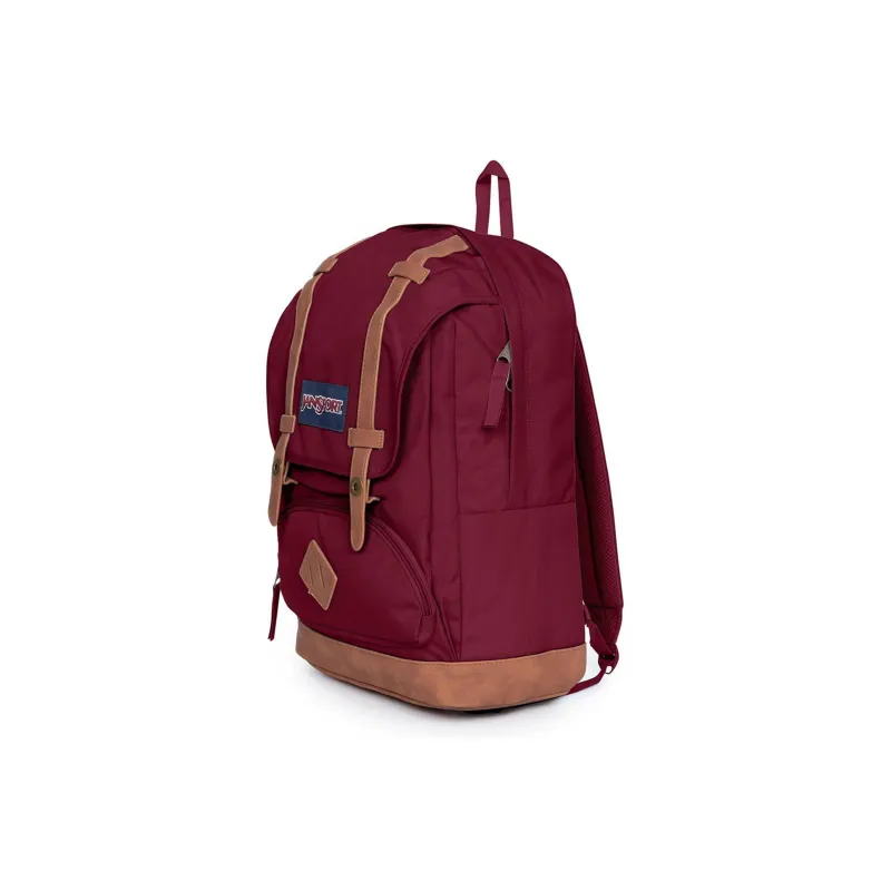 JanSport Artificial Leather Backpack Unisex Reddish Brown-1