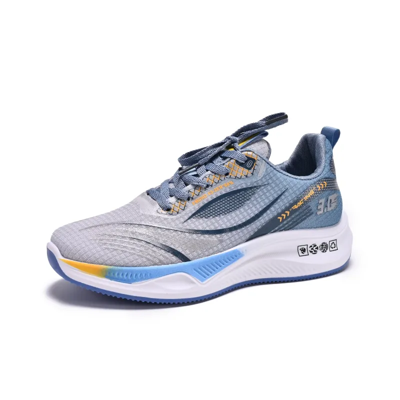 Crocodile Cushioned Slip-Resistant Breathable Lightweight Height Increasing Low-Top Running Shoes Men's-9