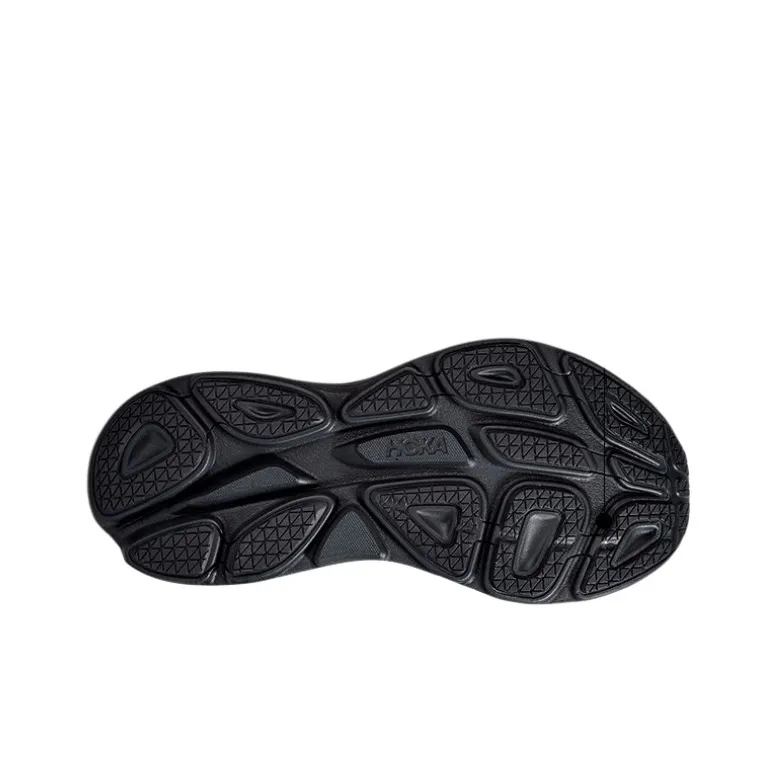HOKA ONE ONE Bondi 8 Slip-Resistant Breathable Rebound Low-Top Running Shoes Men's Black-4