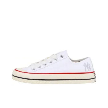 MLB Playball Origin Slip Resistant, Abrasion Resistant, Breathable, Lightweight Low Top Canvas Shoes Unisex White