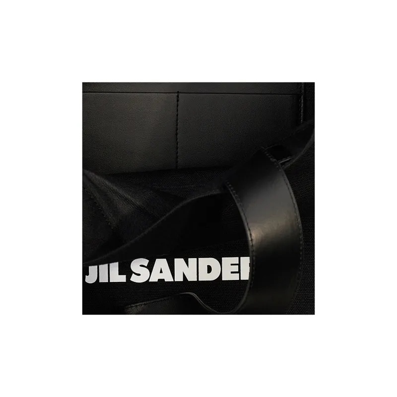 JIL SANDER Logo Print Large Open Top Tote Bag-3