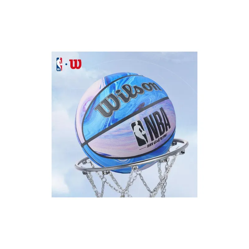 Wilson PU NBA DRV ENDURE Tie Dye Basketball, Butyl Liner, With Anti Counterfeit Code Blue Size 7 Training Unisex-1
