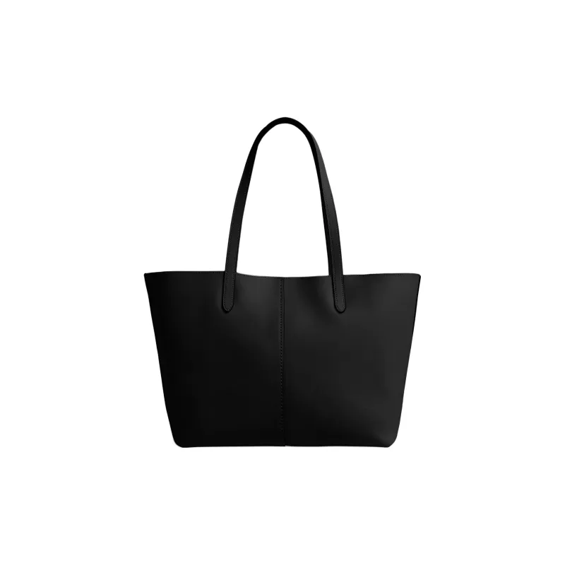COACH Grain Leather Tote Bag, Shopping Bag, Shoulder Bag, Handbag Tubas Women's Brass & Black-2
