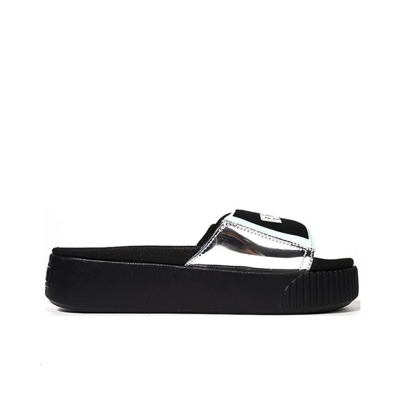 PUMA Platform Slide Tz Metallic Wns 'Silver' Women's-1