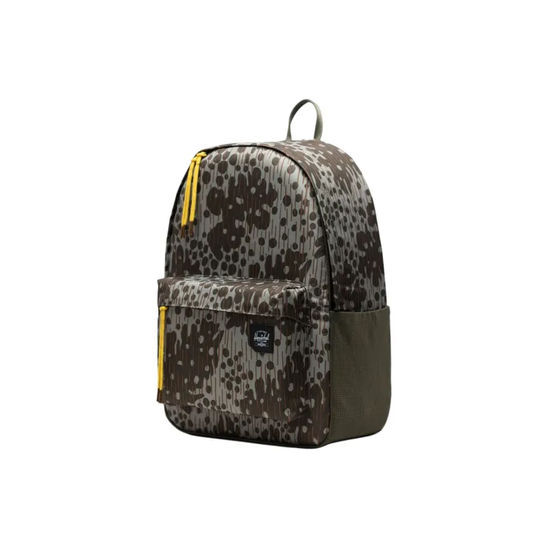 Herschel Nylon With Polyurethane Coating Backpack Unisex Green & Brown-1