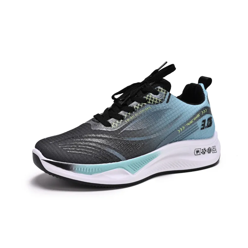 Crocodile Cushioned Slip-Resistant Breathable Lightweight Height Increasing Low-Top Running Shoes Men's-3
