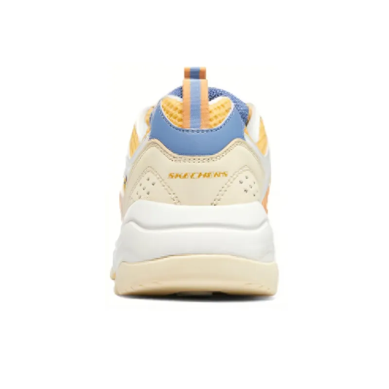 Skechers I Conik Cushioning Anti Slip And Wear Resistant Low Top Chunky Sneakers Women's White Yellow-3
