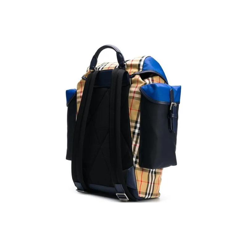 Burberry Fabric Backpack Unisex Marine Blue-1
