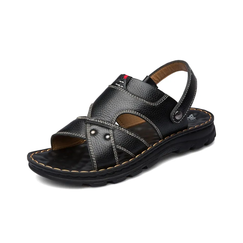 MEXICAN Beach Sandals Men Black, Brown-0