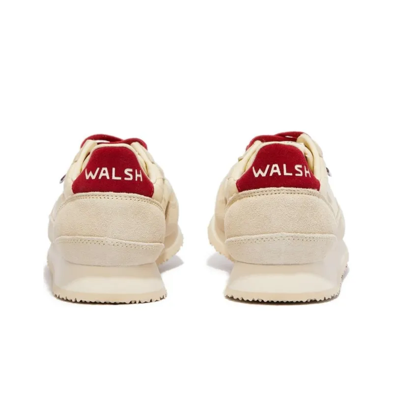 Norman Walsh ESL Cushioned Anti Slip Wear Resistant Balanced Lightweight Low Top Casual Shoes Unisex Ecru Burgundy-4