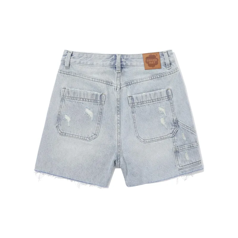 COVERNAT SS24 Denim Shorts Women's Light Blue-1