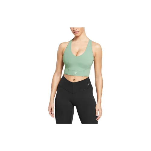 GYMSHARK Sleeveless Sports Shirts Women's Dollar Green