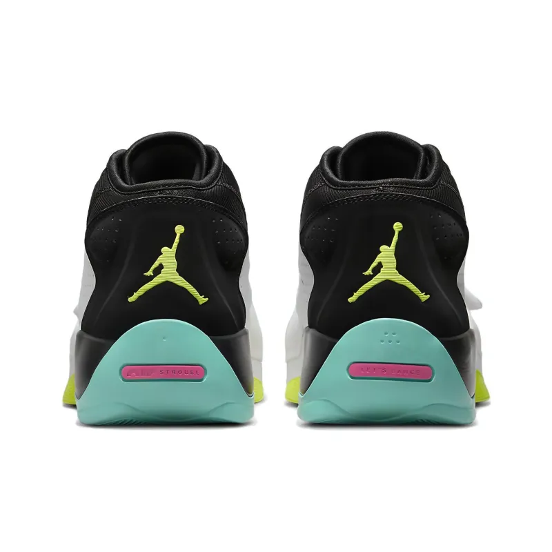 Jordan Zion 2 Cushioning, Slip Resistant, And Abrasion Resistant Low Top Basketball Shoes Men's White Black-4