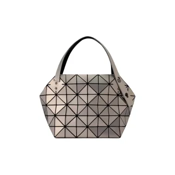 ISSEY MIYAKE Boston Polyester Handbag Mini Women's Silver