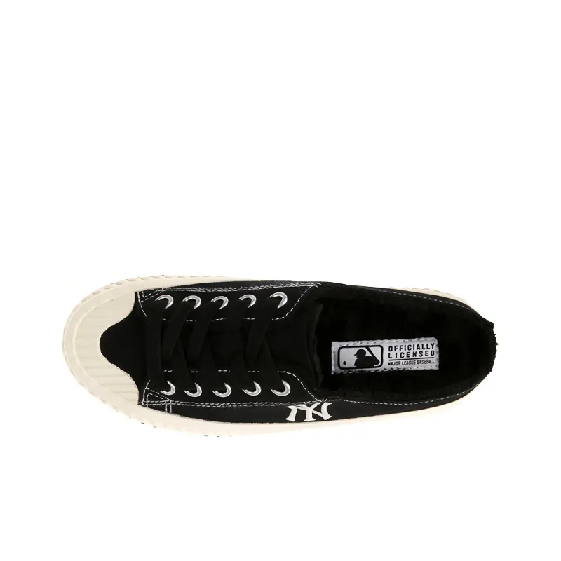 MLB Playball Mule Anti Slip Wear Resistant Lightweight Warm Low Top Canvas Shoes Unisex Black-1