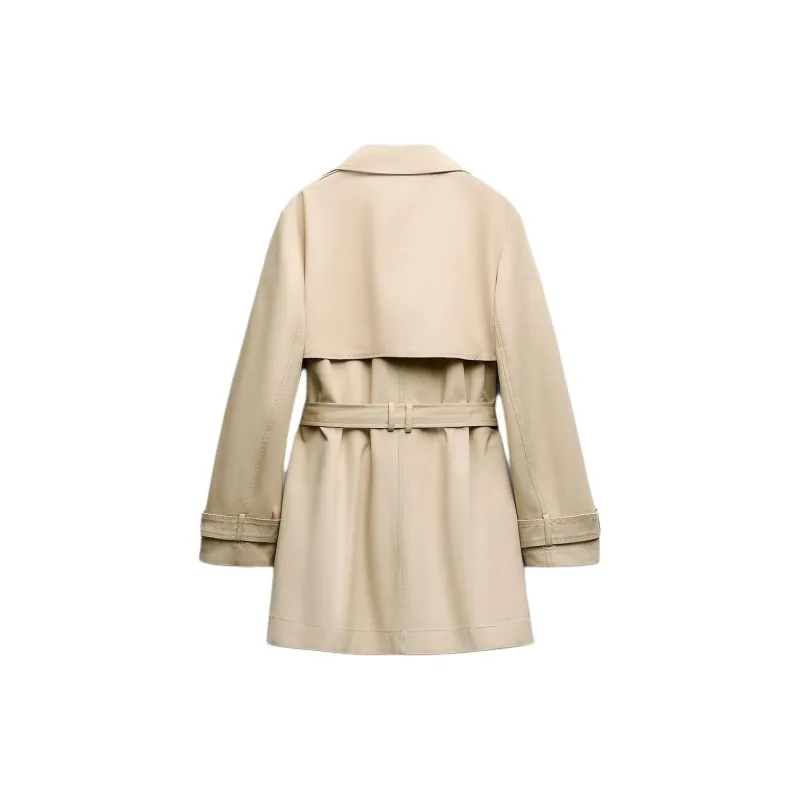 ZARA Trench Coat Women's Light Camel-1