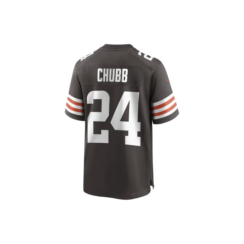Nike Game Football Jersey Soccer Jerseys Cleveland Cavaliers Nick Chubb Men's Seal Brown-1