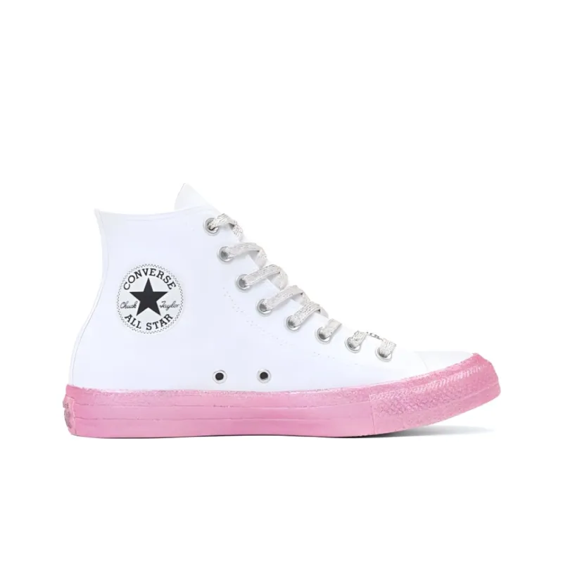 Converse Chuck Taylor All Star High Miley Cyrus White Pink-1