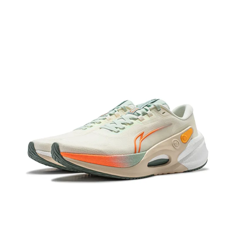 LINING Furious Rider 7.0 V2 Running Shoes Men Low Top Ecru/Carrot Orange-3