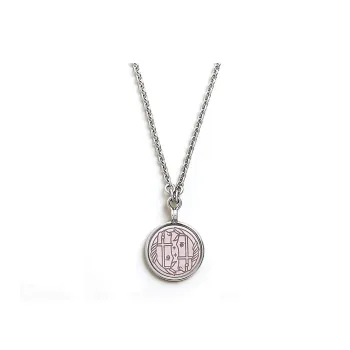 HERMES Enamel Necklaces Women's Silver