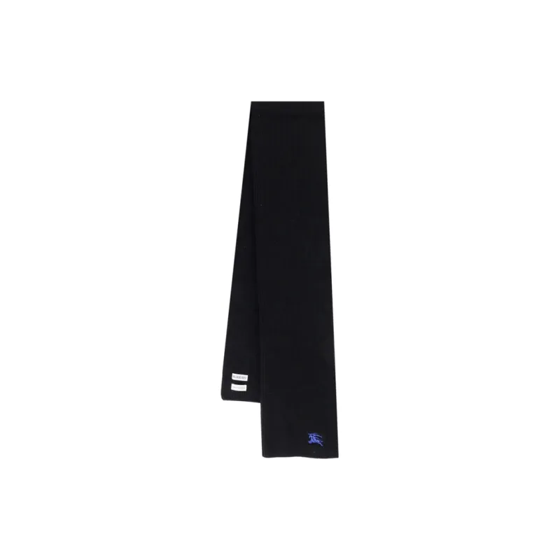 Burberry Ekd Embroidered Ribbed Knit Scarf-0